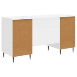Desk High Gloss White 142.5 x 50 x 75 cm Engineered Wood 3414607