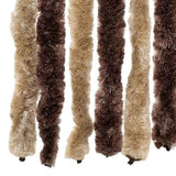 Fly Curtain Beige and Light Brown 100x200 cm Chenille 377367