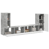 TV Cabinet Set 4 pcs Concrete Grey Engineered Wood 3409117