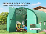3 x 2 Polytunnel Greenhouse, with Windows and Doors - Green T3398P311644