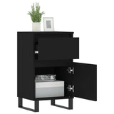Sideboards 2 pcs Black 40x35x70 cm Engineered Wood 831167