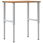 Workbench Light Brown 80x60x cm Solid Wood Oak 3309718