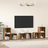 TV Cabinet Set Wall-mounted 6 pcs Old Wood Engineered Wood 3393162