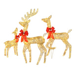 ZNTS 3pcs 54*38*122cm 30.00V 3.60W Family Elk Golden Iron Frame Cotton Thread Green Onion Powder 77346658