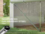 4 x 3 Walk-in Polytunnel Greenhouse, Zipped Roll Up Sidewalls, Mesh Door, 8 Mesh Windows, Tunnel T3398P318598