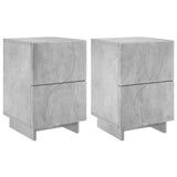 Bedside Cabinet 2 pcs Concrete Grey 33.5 x 34.5 x 50 cm 8011394