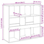 Room Divider White 100x33x94.5 cm Engineered Wood 3309510