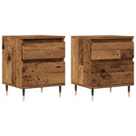 ZNTS Bedside Cabinets 2 pcs Old Wood 40x35x50 cm Engineered Wood 857397