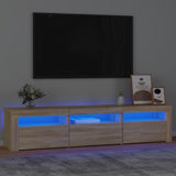 TV Cabinet with LED Lights Sonoma Oak 180x35x40 cm 3152756