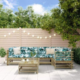6 Piece Garden Lounge Set Impregnated Wood Pine 3186479