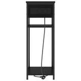 Bedside Cabinet Black Oak 41 x 28 x 76 cm Engineered Wood 859575