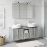 Bathroom Cabinet Set 4 pcs Grey Sonoma Engineered Wood 3406460