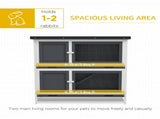 Double Decker Rabbit Hutch 2 Tier Guinea Pig House Pet Cage Outdoor with Sliding-out Tray, 100 47 T3398P350039