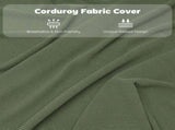 Set of Four Folding Corduroy Seat Chairs - Green T3398P377924