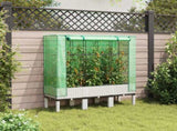 Raised Bed with Greenhouse Cover Rattan Look 120x40x140 cm 4015848