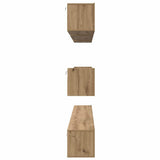 TV Cabinet Set Wall-mounted 8 pcs Artisan Oak Engineered Wood 3393296