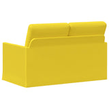 2 Seater Sofa Light Yellow 130 x 81 x 82 cm Fabric 42041049