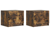 Bedside Cabinet 2 pcs Smoked Oak 43 x 34.5 x 47 cm 895726