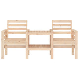 Garden Bench with Table 2-Seater Solid Wood Pine 825156