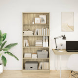 Bookcase Sonoma Oak 80x24x176 cm Engineered Wood 857855