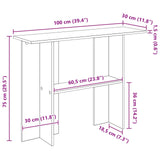 Console Table Old Wood 100 x 30 x 75 cm Engineered Wood 8001181