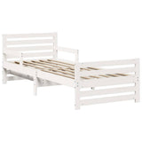 Bed Frame with Headboard White 80 x 200 cm Engineered Wood 877207