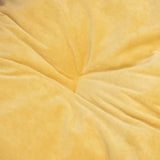 Dog Bed Black and Yellow 99x89x21 cm Plush and Faux Leather 171288