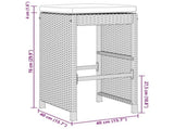 Garden Bar Stools with Cushions 4 pcs Grey Poly Rattan 368690