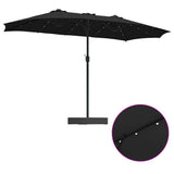 Garden Parasol Black 385 x 209 x 244 cm Polyester 42003289