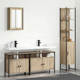 Bathroom Furniture Set 4 pcs Sonoma Oak Engineered Wood 3399396
