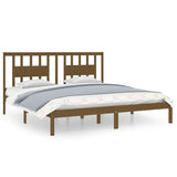 3104086 Bed Frame without Mattress Honey Brown Solid Wood 200x200 cm