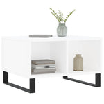 ZNTS Coffee Table White 60x50x36.5 cm Engineered Wood 830548