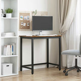 Table Smoked Oak 100 x 50 x 76.5 cm Engineered Wood and Steel 873770