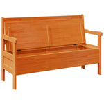 Outdoor Bench Brown 119 x 76 x 44cm Solid pine wood 4012184
