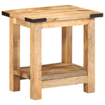 ZNTS Side Table 40x30x40 cm Solid Rough Wood Mango 358501