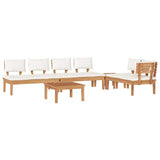 Garden Sofa Set 5 pcs Brown and Cream 3356874