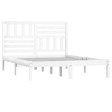 Bed Frame White Solid pine wood 140x200 cm mattress size Durable 3101024