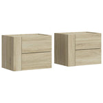 ZNTS Wall-mounted Bedside Cabinets 2 pcs Sonoma Oak 45x30x35 cm 848330