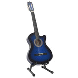12 Piece Western Classical Guitar Set with 6 Strings Blue 38 70135