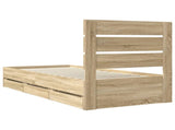 Bed Frame with Drawer Sonoma Oak 100 x 200 cm Engineer Wood 3411854