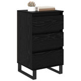 Sideboard with Drawer Black oak Engineered wood 881716