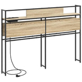Storage Headboard with Shelf Sonoma oak 120 cm Engineered wood 859631