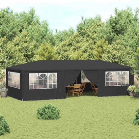 Professional Party Tent with Side Walls 4x9 m Anthracite 90 g/m 48539