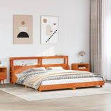 Bed Frame without Mattress Wax Brown 180x200 cm Super King Solid Wood Pine 3306413
