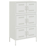 Highboard White 68x39x113 cm Steel 842963