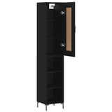 Highboard Black 34.5x34x180 cm Engineered Wood 3200322