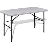 Foldable Garden Table 122 cm HDPE White 41568