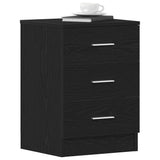 Bedside Cabinet Black Oak 38x35x55 cm Engineered Wood 862428