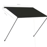 Retractable Awning with LED 200x150 cm Anthracite 145916