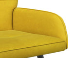 2 Seater Sofa with Metal Legs 2-Seater Yellow Velvet 42051058